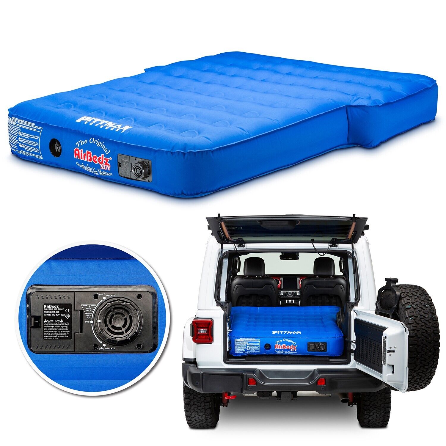 Inflatable Air Mattress AirBedz XUV for Jeep, SUV, Crossover Vehicles BLUE