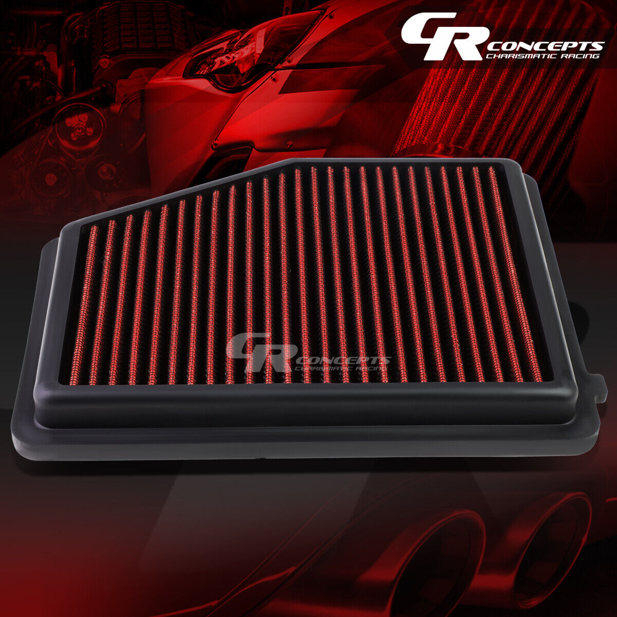 RED WASHABLE HIGH FLOW AIR FILTER FOR 12-15 HONDA CIVIC 1.8 13-15 ACURA ILX 2L