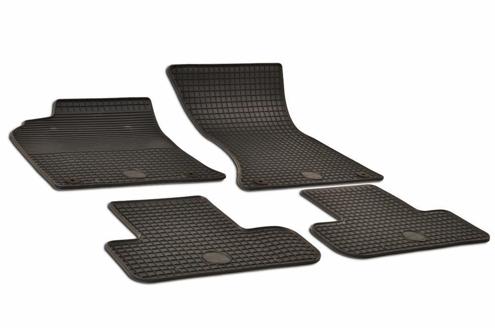Set of 4 Black Rubber All Weather Floor Mats OE Fit for Audi Q5 2009-2016