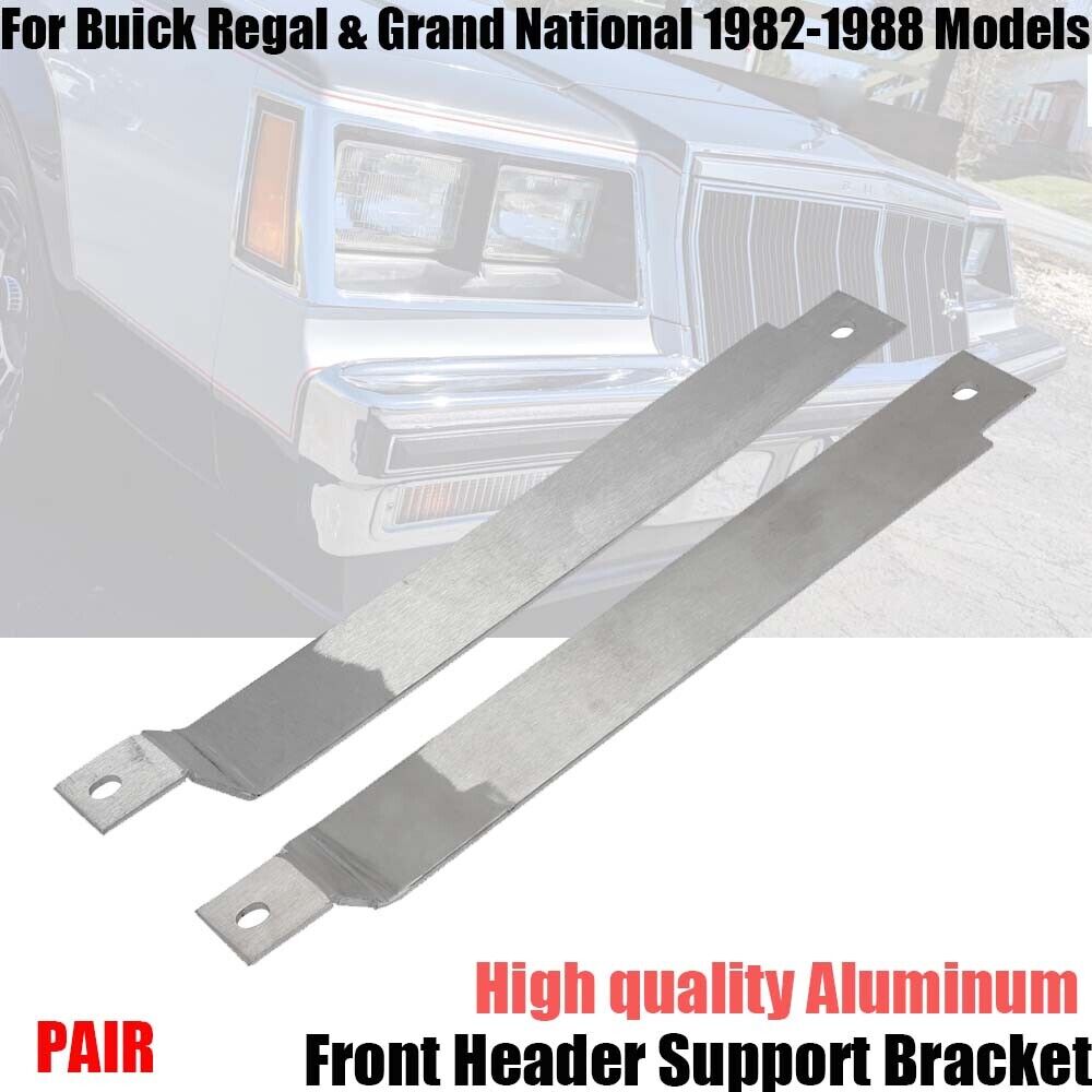 For Buick Regal Grand National Front Header panel Support brace Bracket PAIR