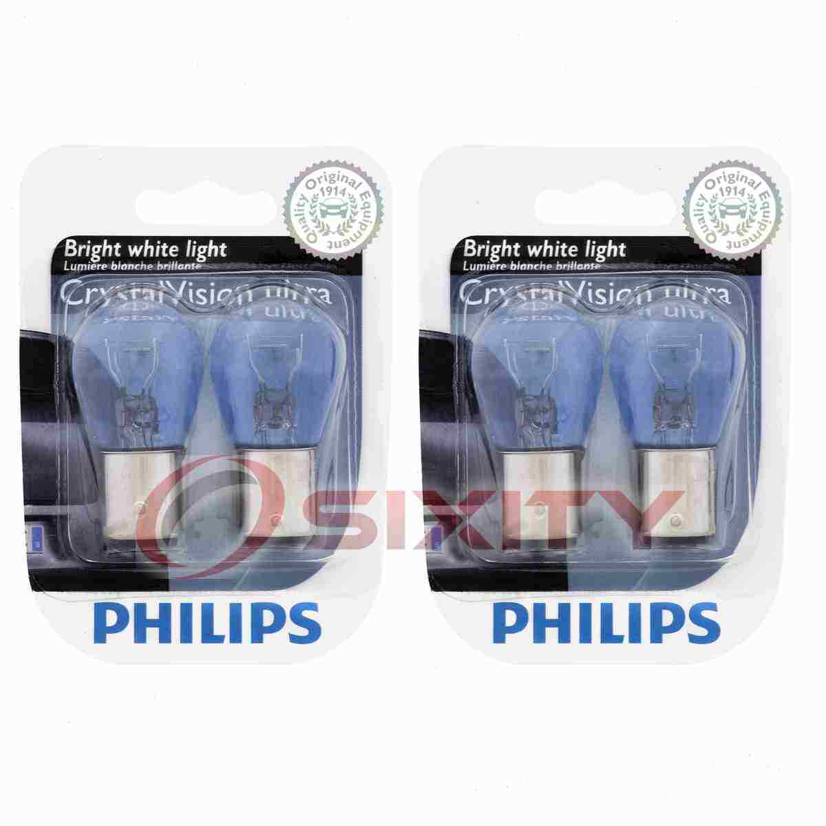 2 pc Philips Tail Light Bulbs for Cadillac Calais Cimarron DeVille Eldorado pb
