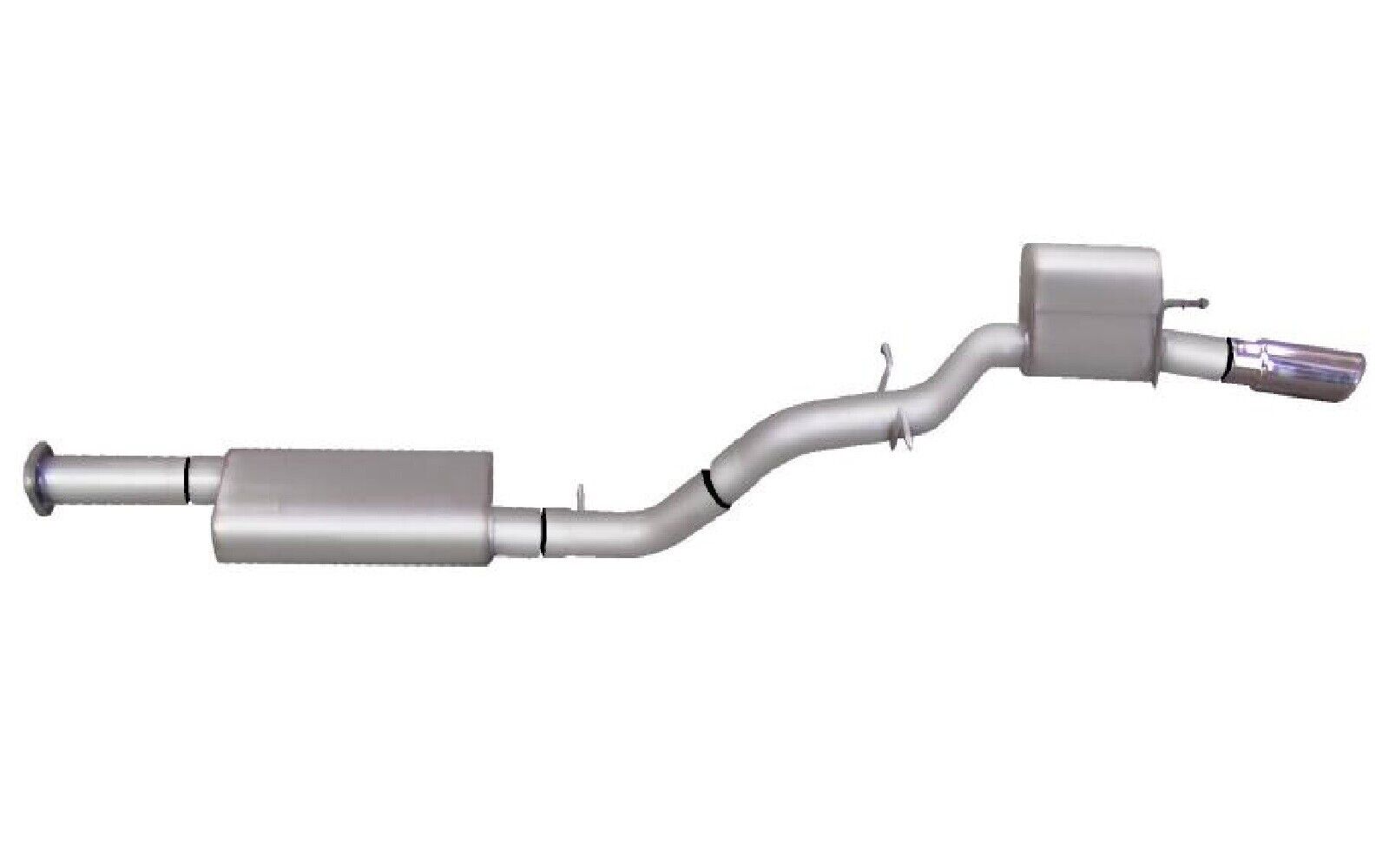 Gibson 617401 Polished Stainless Single Exhaust System for 06-10 Jeep Commander