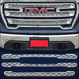 Chrome Grille Overlay / Trim FITS 2019 20 2021 GMC Sierra 1500 (SLT / AT4 ONLY)
