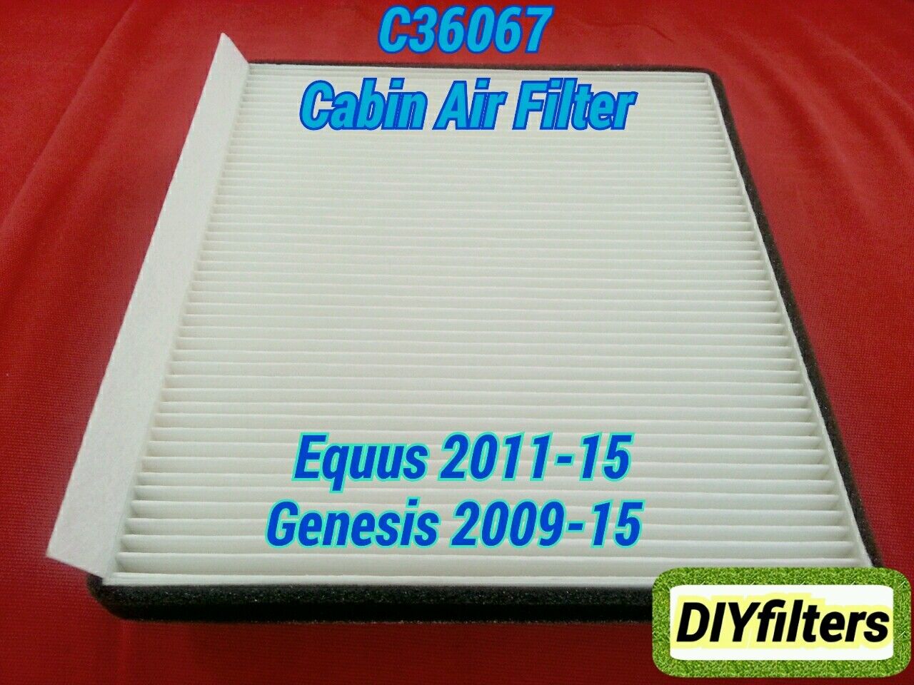C36067 High Quality Cabin Air Filter for Equus 2011-15 & Genesis 2009-15