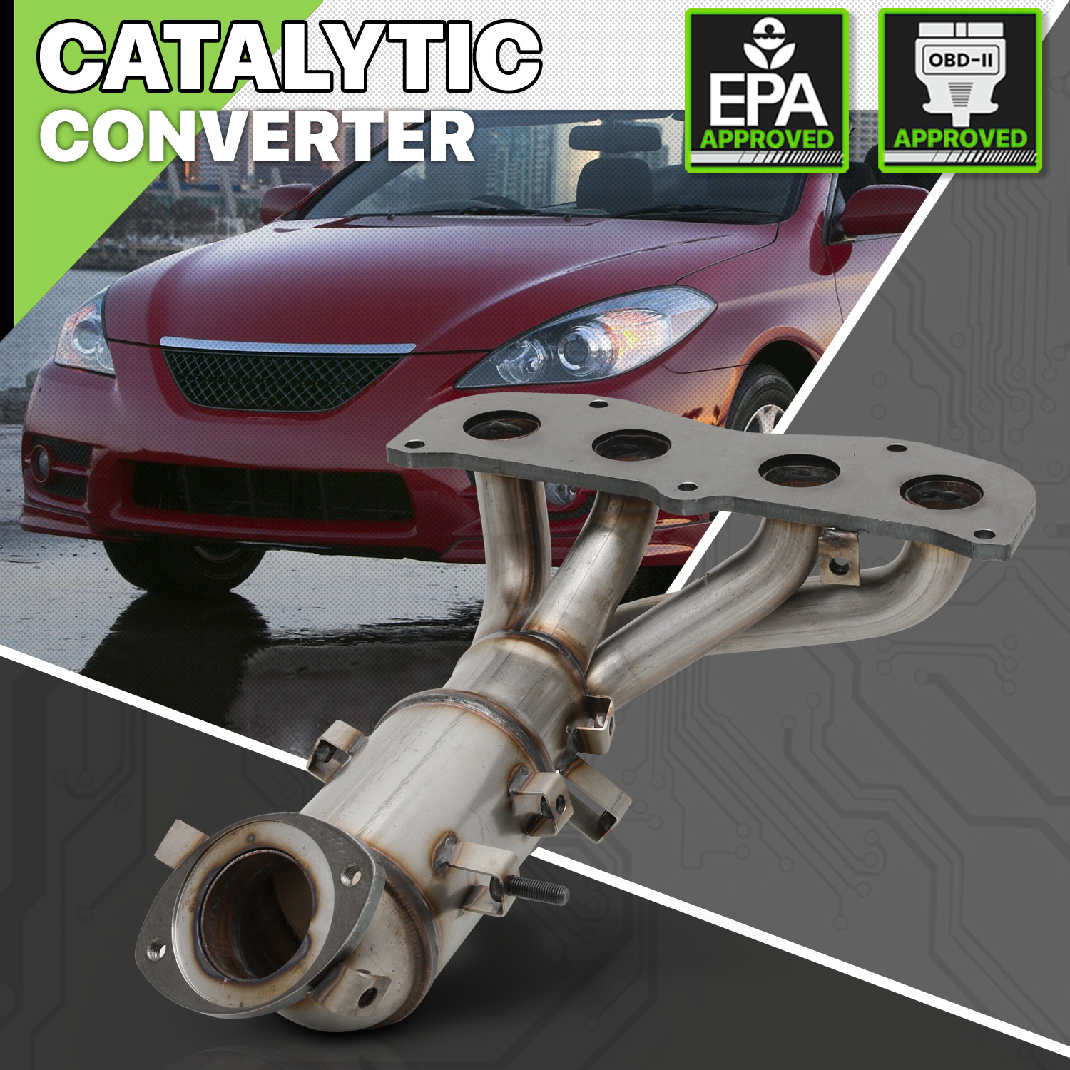 Catalytic Converter Exhaust Header Manifold fit 2002-2006 Toyota Camry/Solara