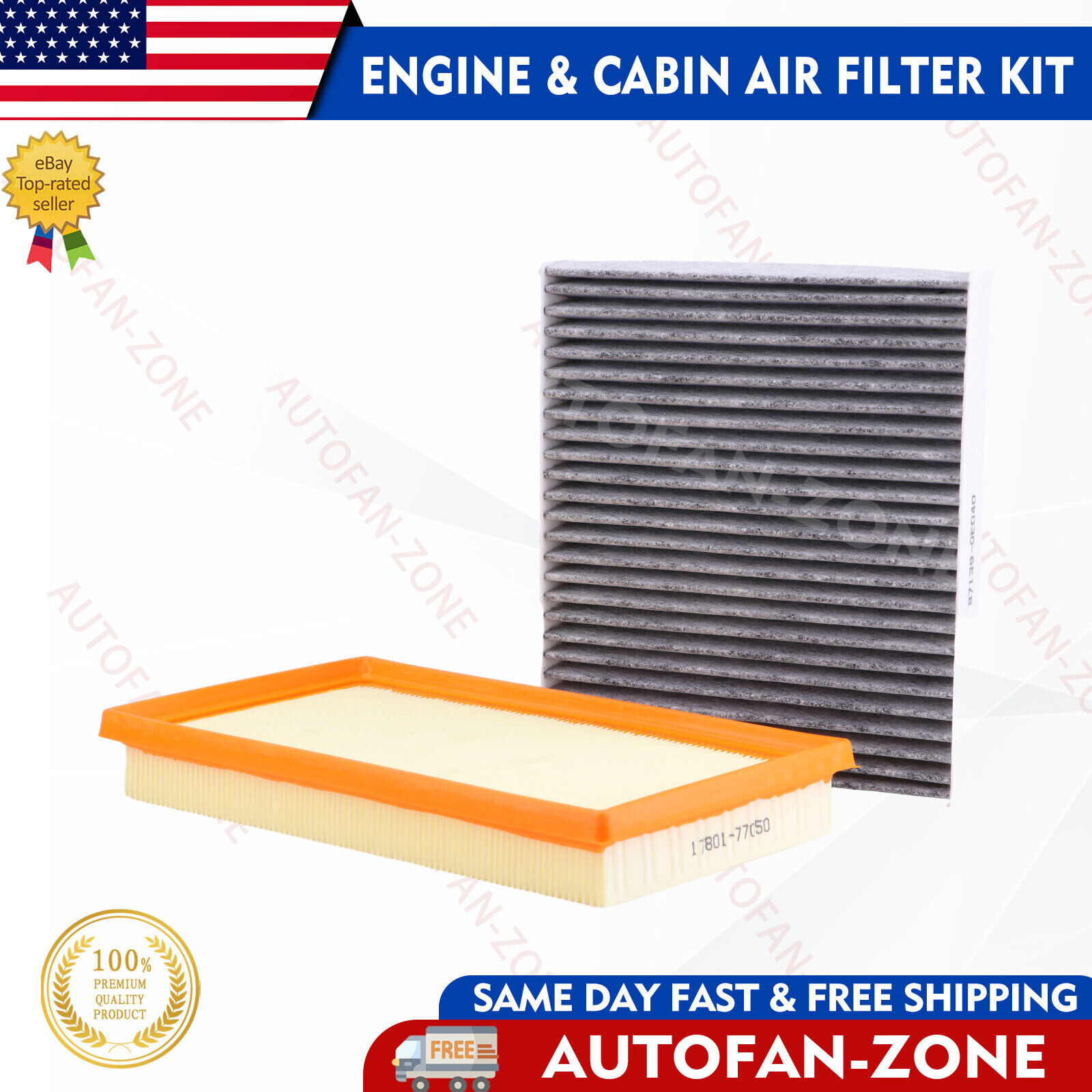 COMBO ENGINE AND CABIN AIR FILTER FOR TOYOTA CAMRY RAV4 VENZA HYBRID 2018-2023