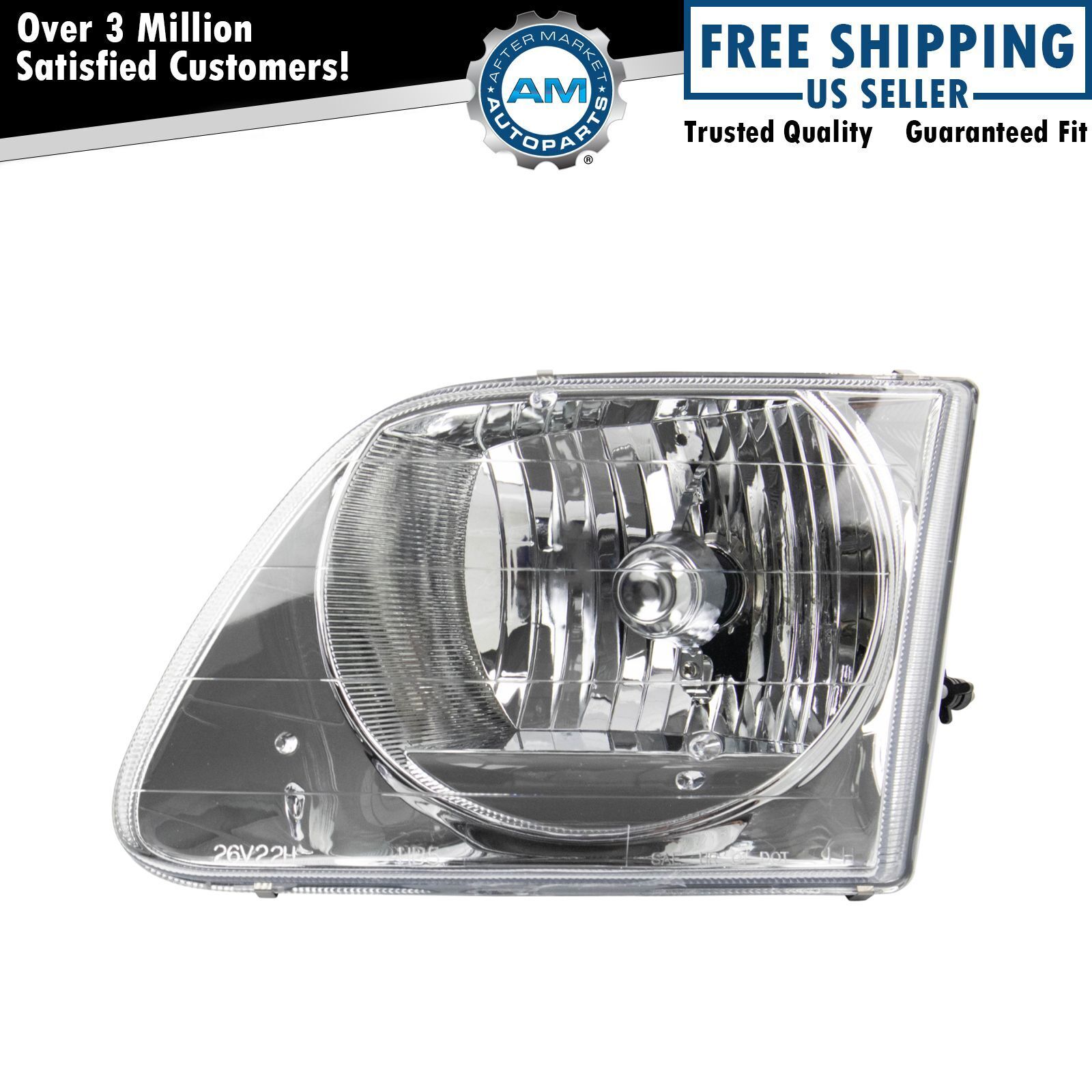 Headlight Headlamp Left Truck Driver Side for 01-03 Ford Pickup F150 Lightning