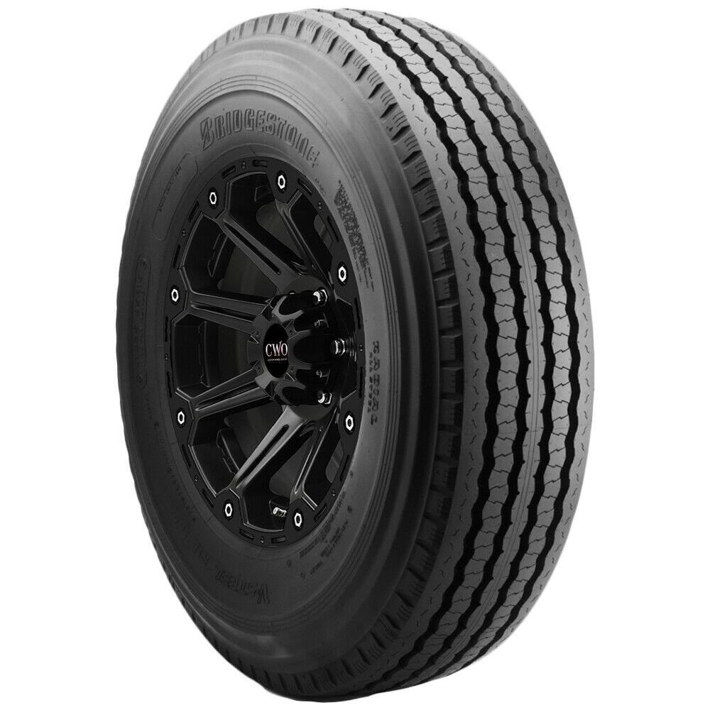 8R19.5 Bridgestone R187 Metro 110N Load Range F Black Wall Tire