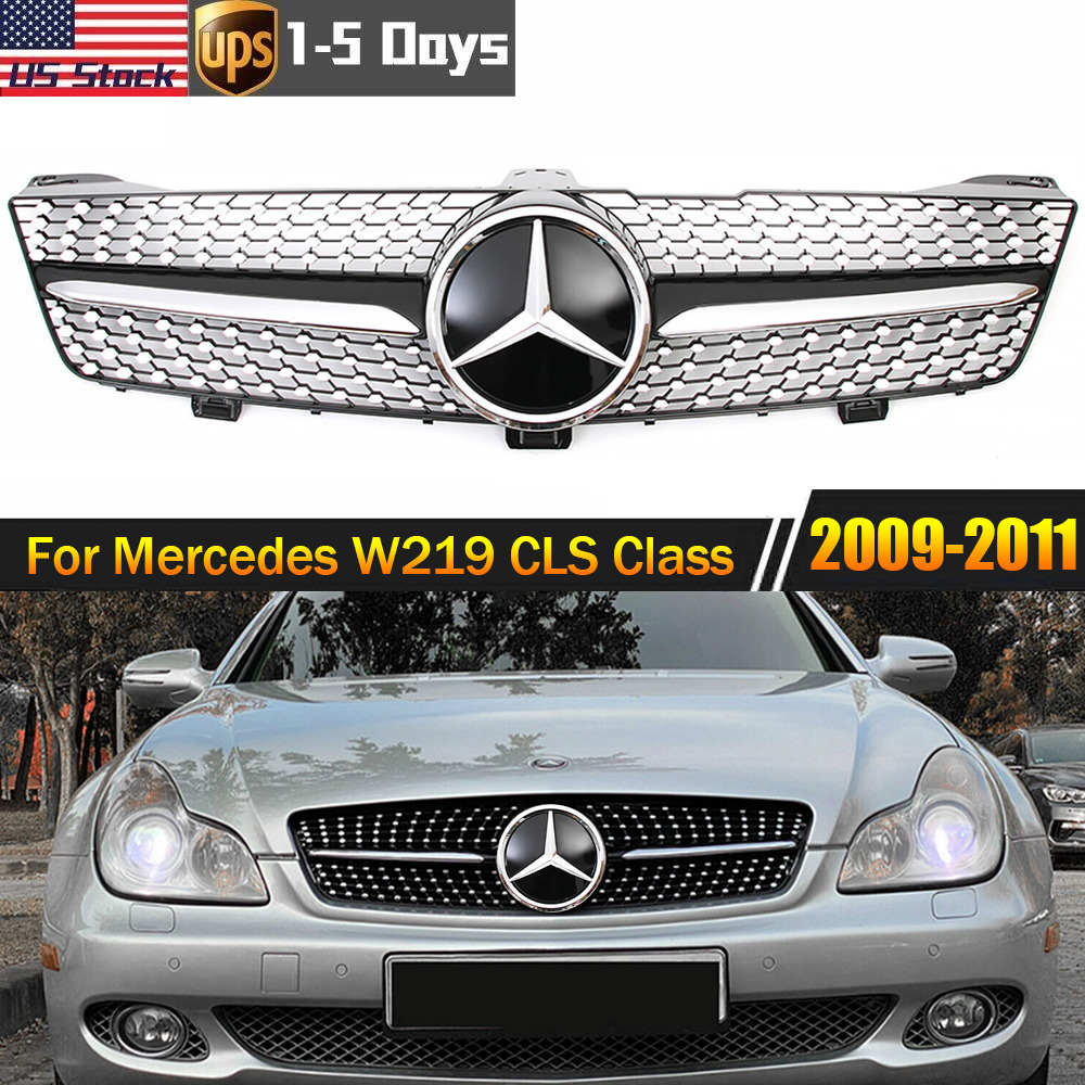 Diamond Grill Grille Star For 2009-2011 Mercedes Benz W219 CLS350 CLS500 CLS550