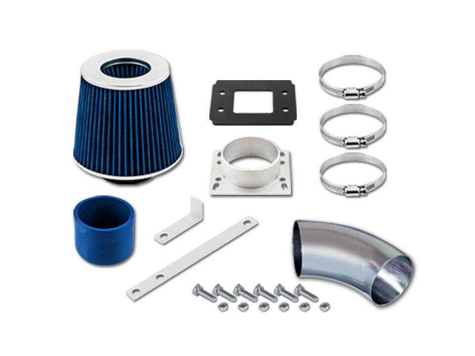 Blue Short Ram Air Intake+Filter For 92-95 BMW E36 318/318i/318is/318ti