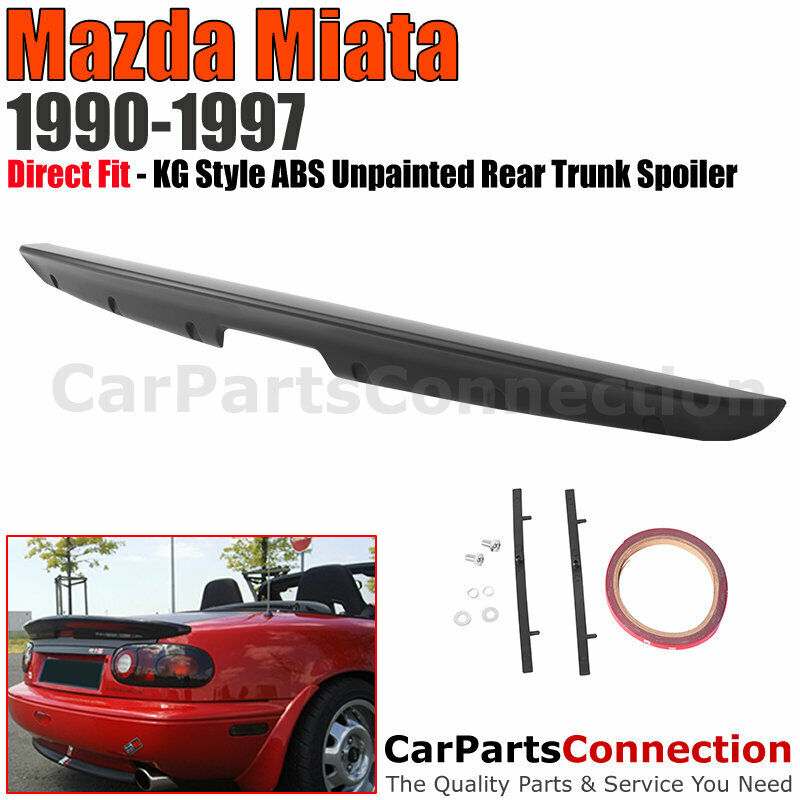 Miata MX5Rear Trunk Spoiler Mazda 90-97 KG Style ABS Unpainted Rear Mount MX-5