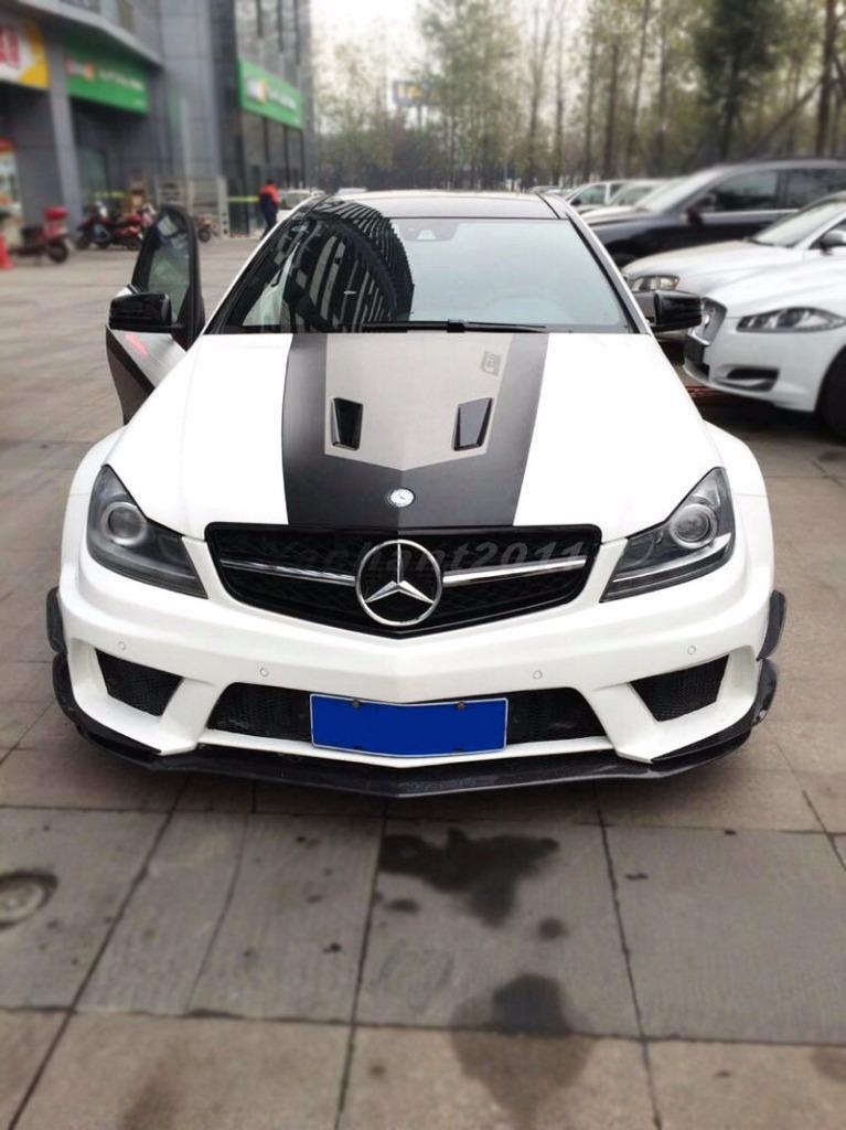 FRP Black Series Wider Body Kit For 12-13 MB W204 C63 AMG Coupe Bumper Fender