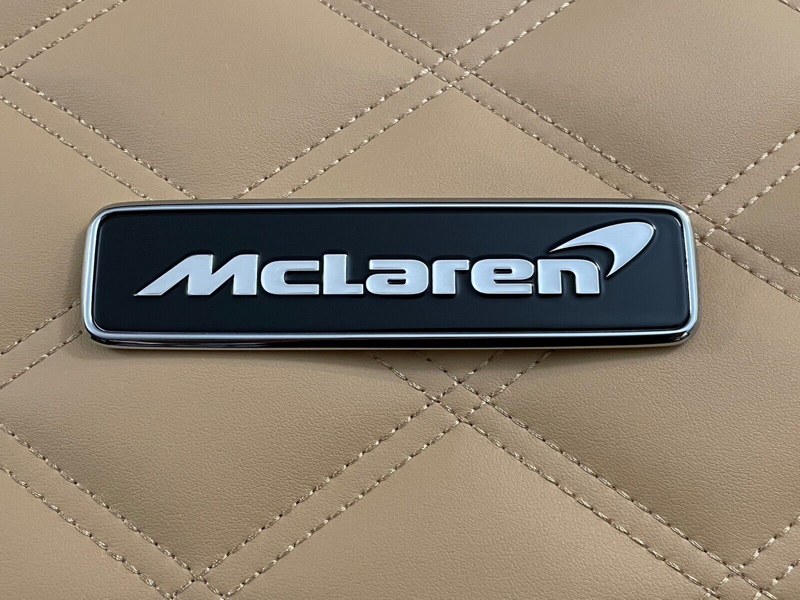 McLaren Emblem Badge Front Hood 570S 570GT 600LT 720S Black and Chrome OEM Part