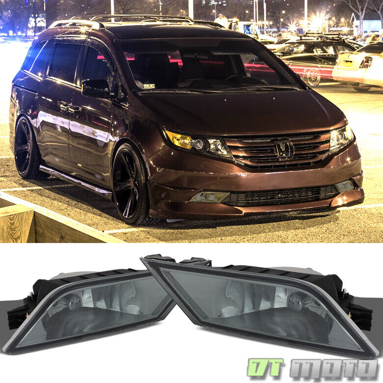 For Smoked 2011-2013 Honda Odyssey Bumper Driving Fog Lights + Switch Left+Right