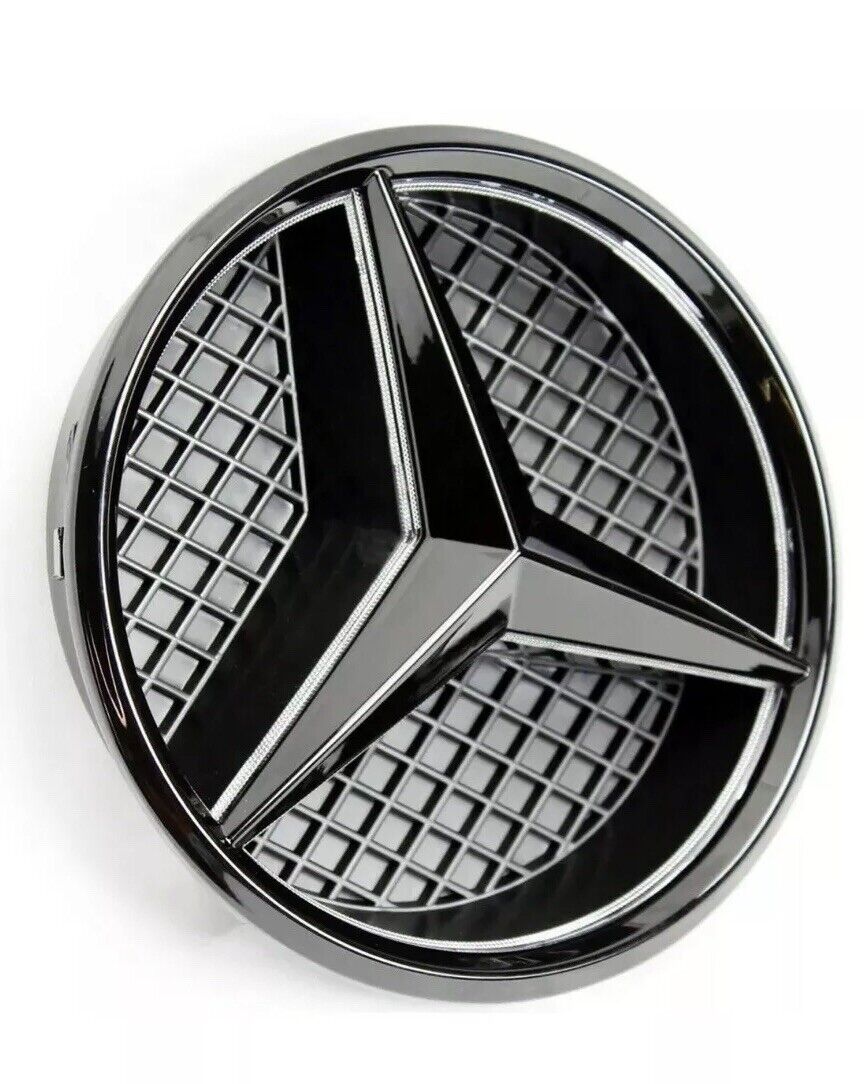 2015-2018 Mercedes Benz Front Black LED Emblems White Ligh Deep Dish GLC GLE GLS