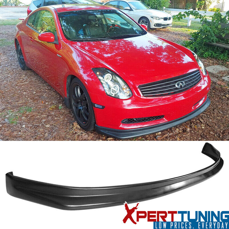 Fits 03-06 Infiniti G35 Coupe Front Bumper Lip Spoiler NS Style Unpainted PU