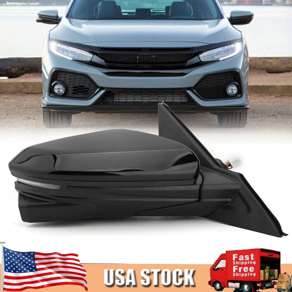 For Honda Civic Sport Touring 17-21 Right RH Side Mirror Heated Camera W/Signal