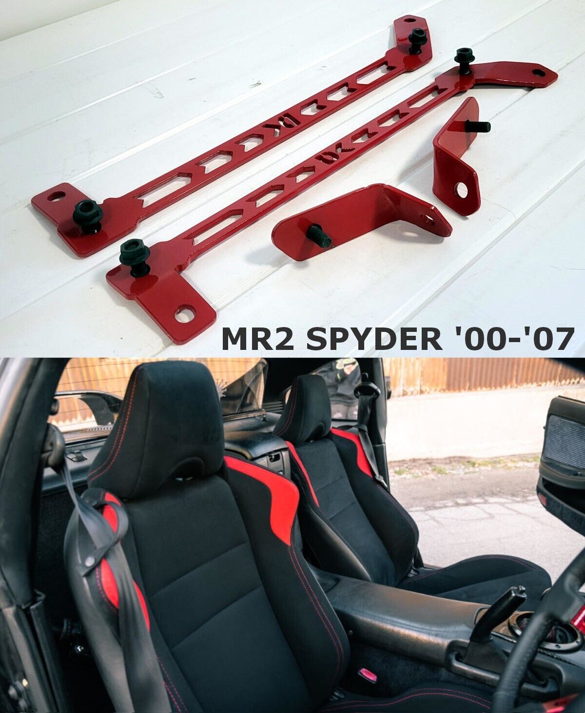 BRZ/FRS/GT86 SEAT CONVERSION KIT (RED) FOR 2000-2007 TOYOTA MR2 SPYDER ZZW30