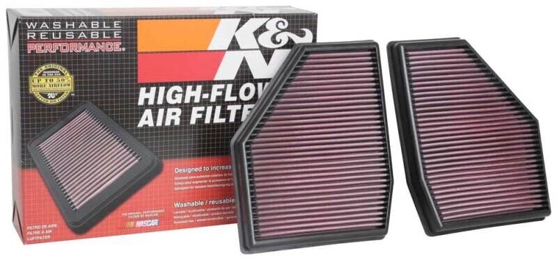 K&N 33-3128 Hi-Flow Air Intake Filter for 2018-2023 BMW M5 M8 4.4L V8