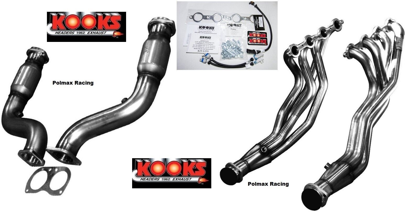 Kooks 1-7/8'' SS headers / catted mid pipes kit for 2004 Pontiac GTO LS1 5.7