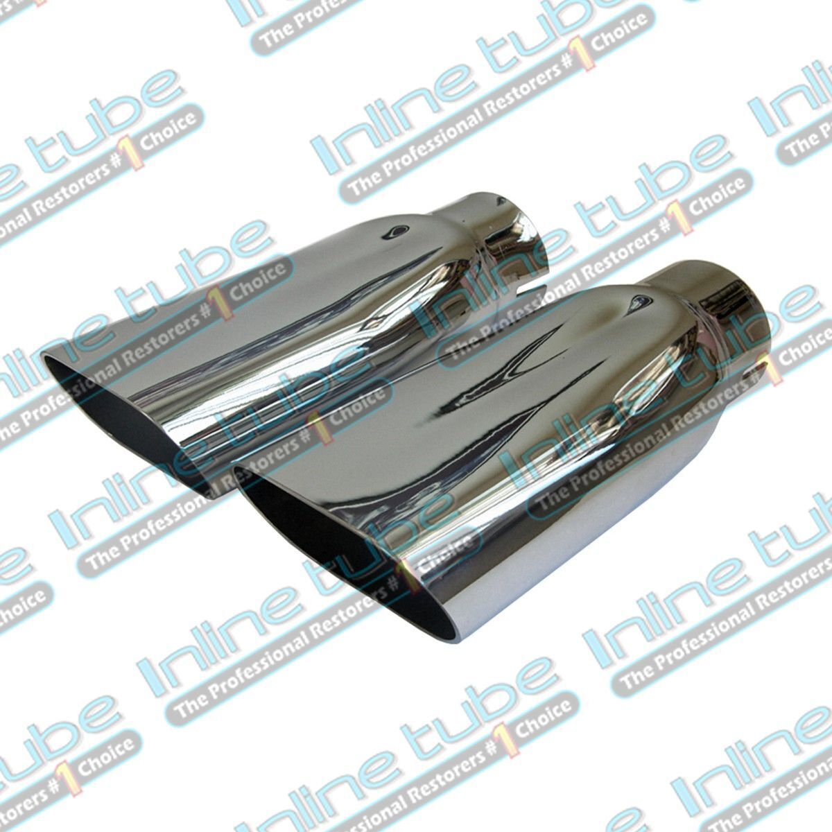 69-72 Chevelle Ss Ls5 Ls6 Ls3 Tail Pipe Chrome Dual Exhaust 2.5 Tip Tips Pair