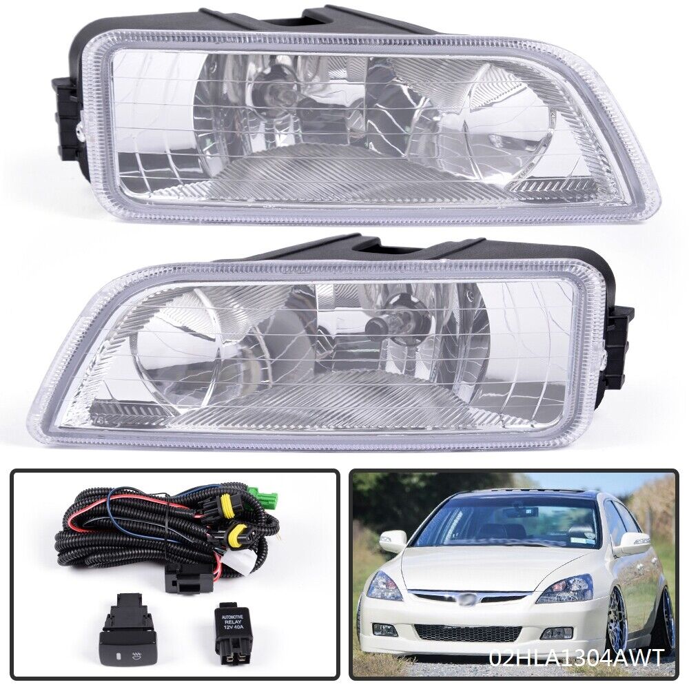 Front Bumper Fog Driving Light W/Wiring Kit Fit For Honda Accord 2003-2007 4 Drs