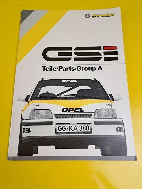 Spare parts catalogue Opel Kadett E GSi group A spare parts list racing catalogue