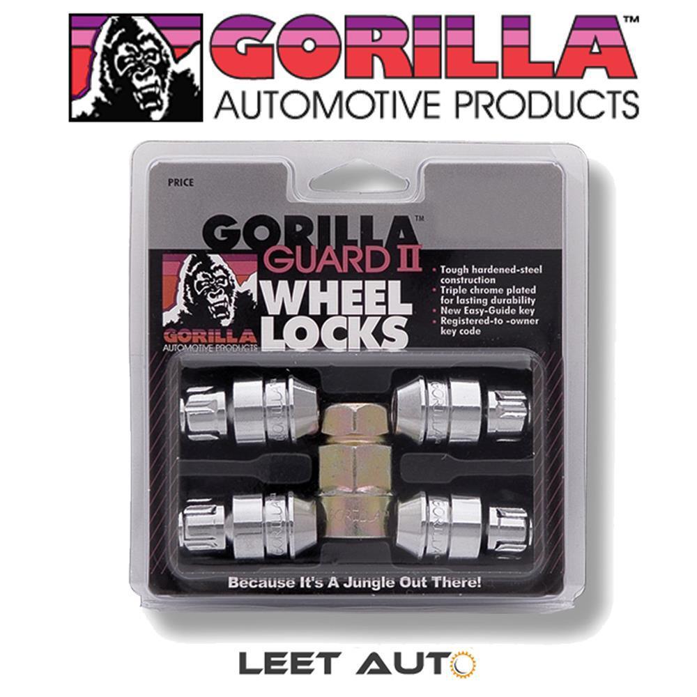 Gorilla Guard II Wheel Locks, 12mm x 1.50, Bulge Acorn, Chrome 12x1.5, 61631N 