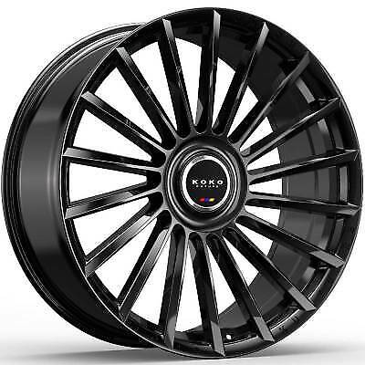 22'' Koko Kuture Urfa FF Wheels Gloss Black Tires S550 S63 GLE 740i X5 A8 S580