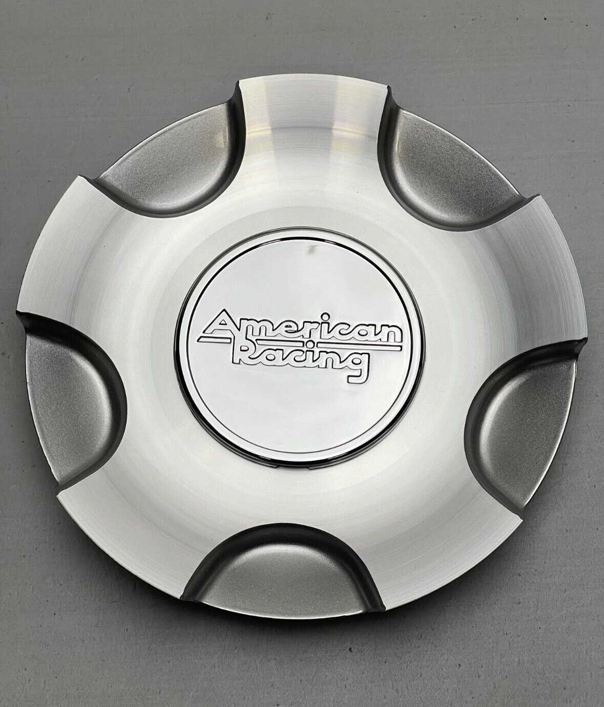 *USED American Racing Silver Machined Snap In Wheel Center Cap AR919CAPB-SM