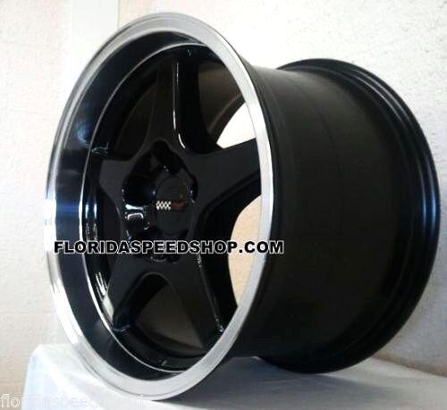 C4 ZR1 Black/machined lip Corvette wheels  17x9.5/17x11
