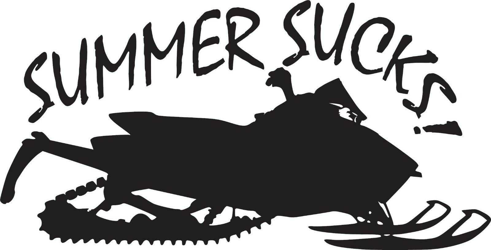 Snowmobile Summer Sucks Vinyl Decal sticker SKI-DOO ARCTIC CAT YAMAHA POLARIS
