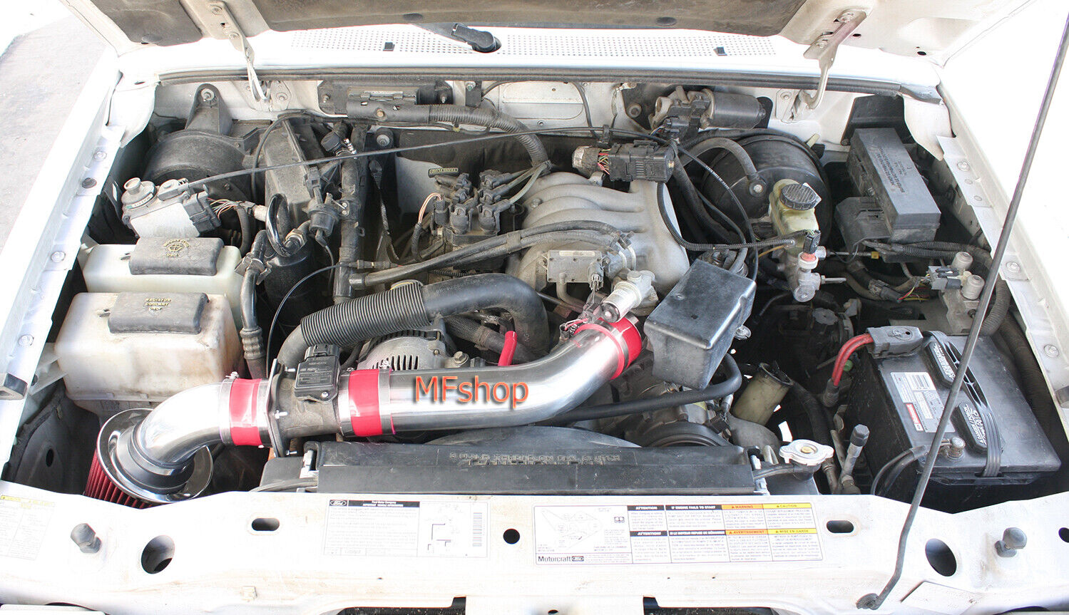 RED For 2PC 2001-2003 Ford Ranger 4.0L V6 Sohc Air Intake System Kit + Filter