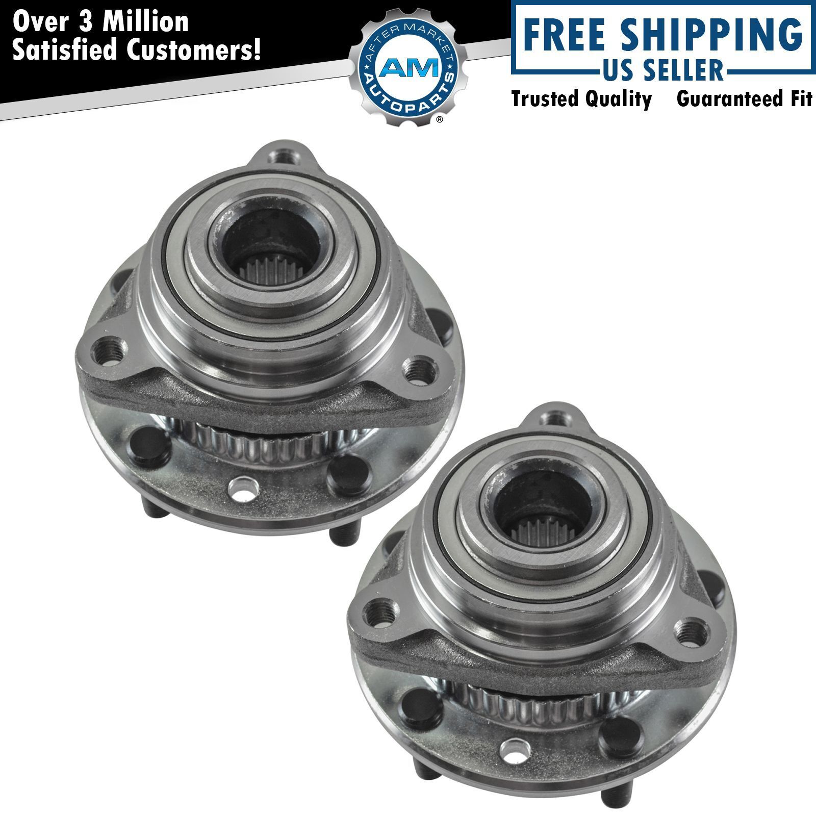 Front Wheel Hubs & Bearings Pair Set of 2 NEW for Chevy GMC Olds 4WD 4x4