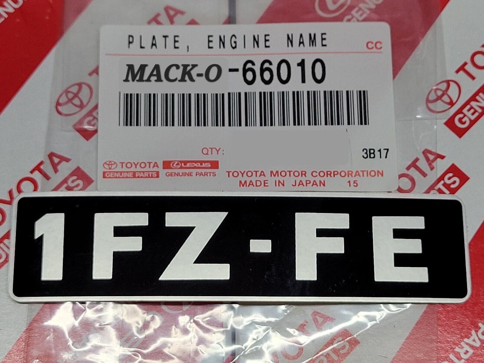 New Valve Cover Sticker Decal Land Cruiser 1FZ-FE 1FZFE 80 series fzj80 fj80