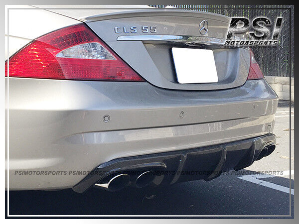 Carbon Fiber Rear Bumper Diffuser Add-On Kit For 06-10 W219 CLS55 AMG CLS63AMG