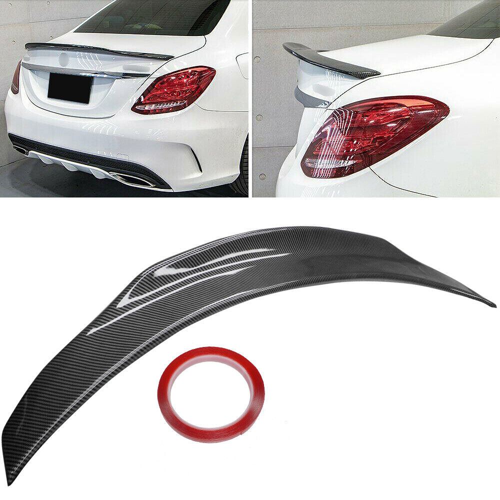 FOR 15-2021 MERCEDES BENZ W205 C63 AMG PSM STYLE CARBON FIBER LOOK TRUNK SPOILER