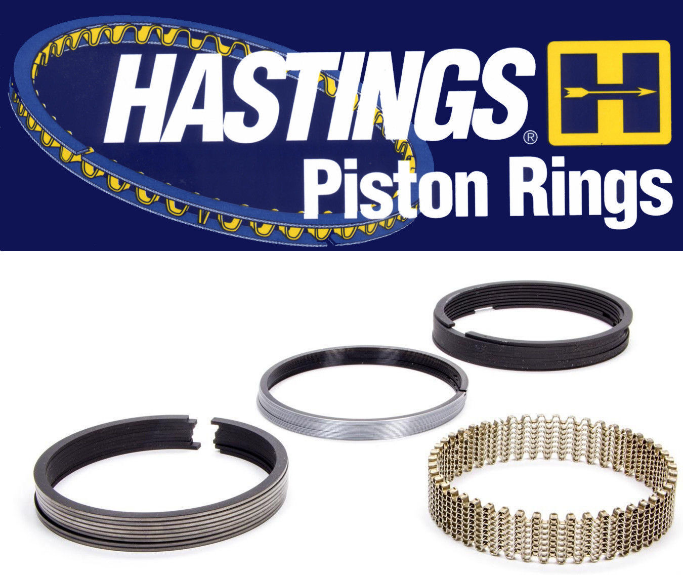 Hastings Moly Piston Rings Set Chevy SBC 327 350 383 5/64 5/64 3/16 +.030\