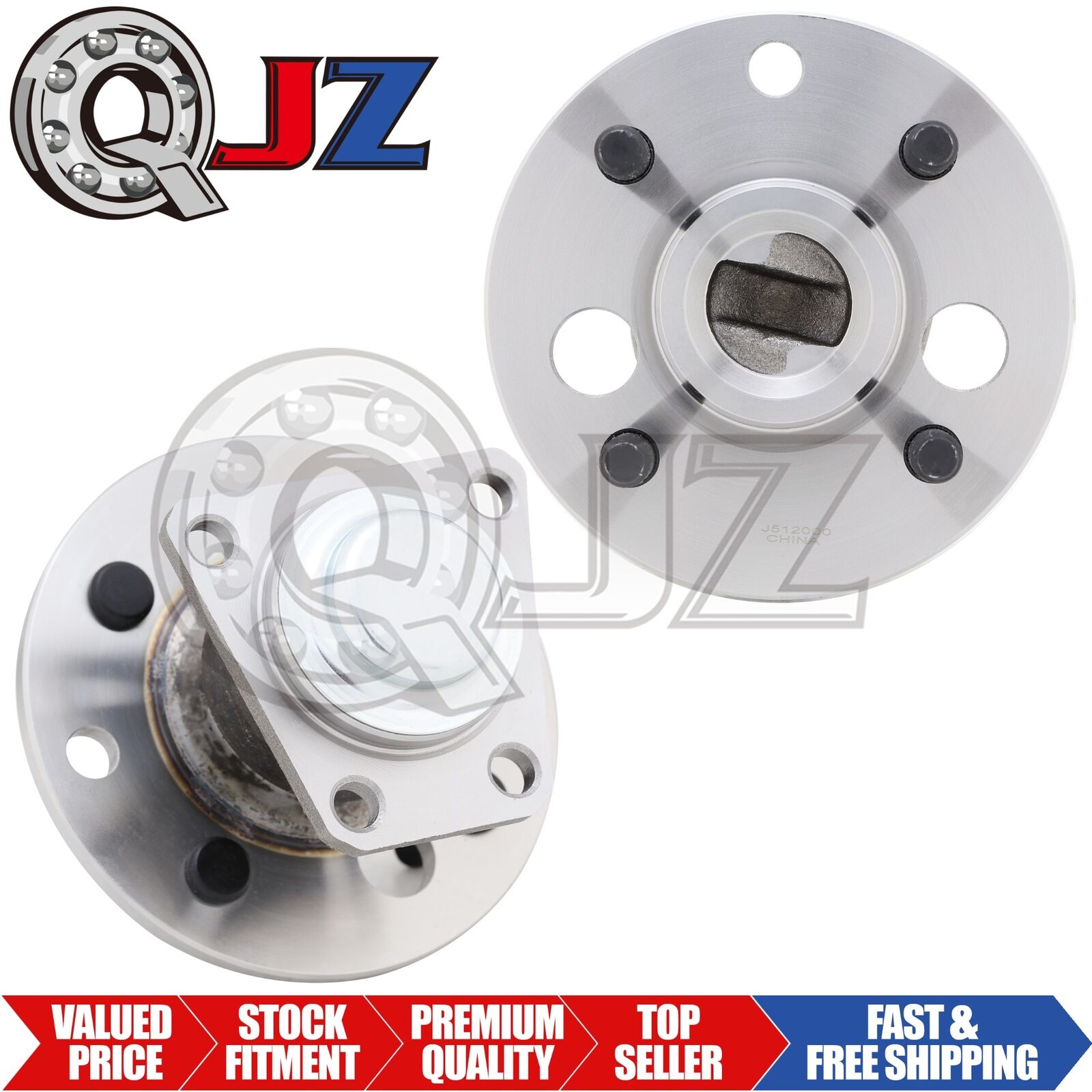 [2-Pack] 512000 REAR Wheel Hub Assembly for 1993-1999 Saturn SW1 Wagon 1.9L FWD