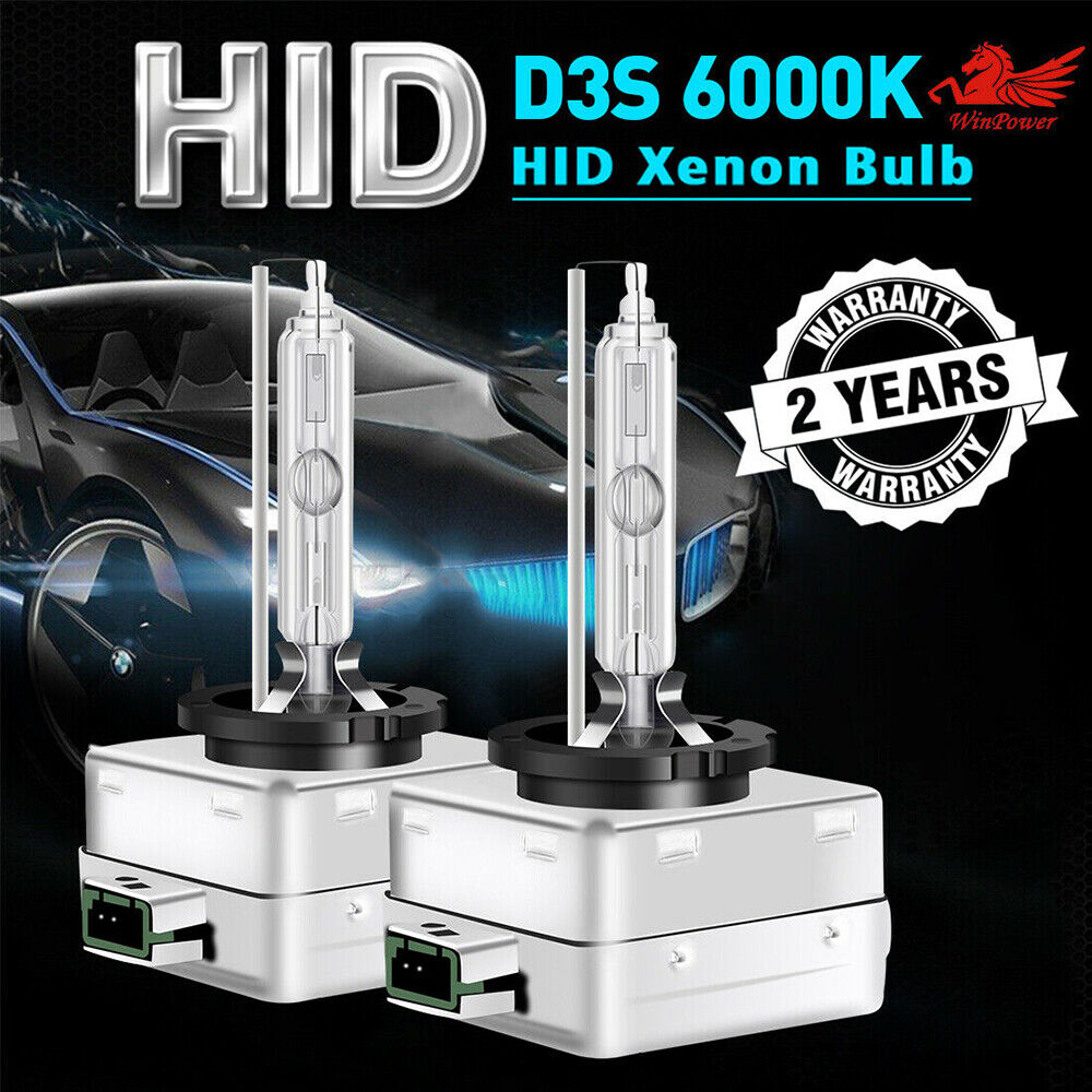 2x D3S 6000K HID Xenon Headlight Bulbs Set Lights For 42403 42302 66340 66340HBI
