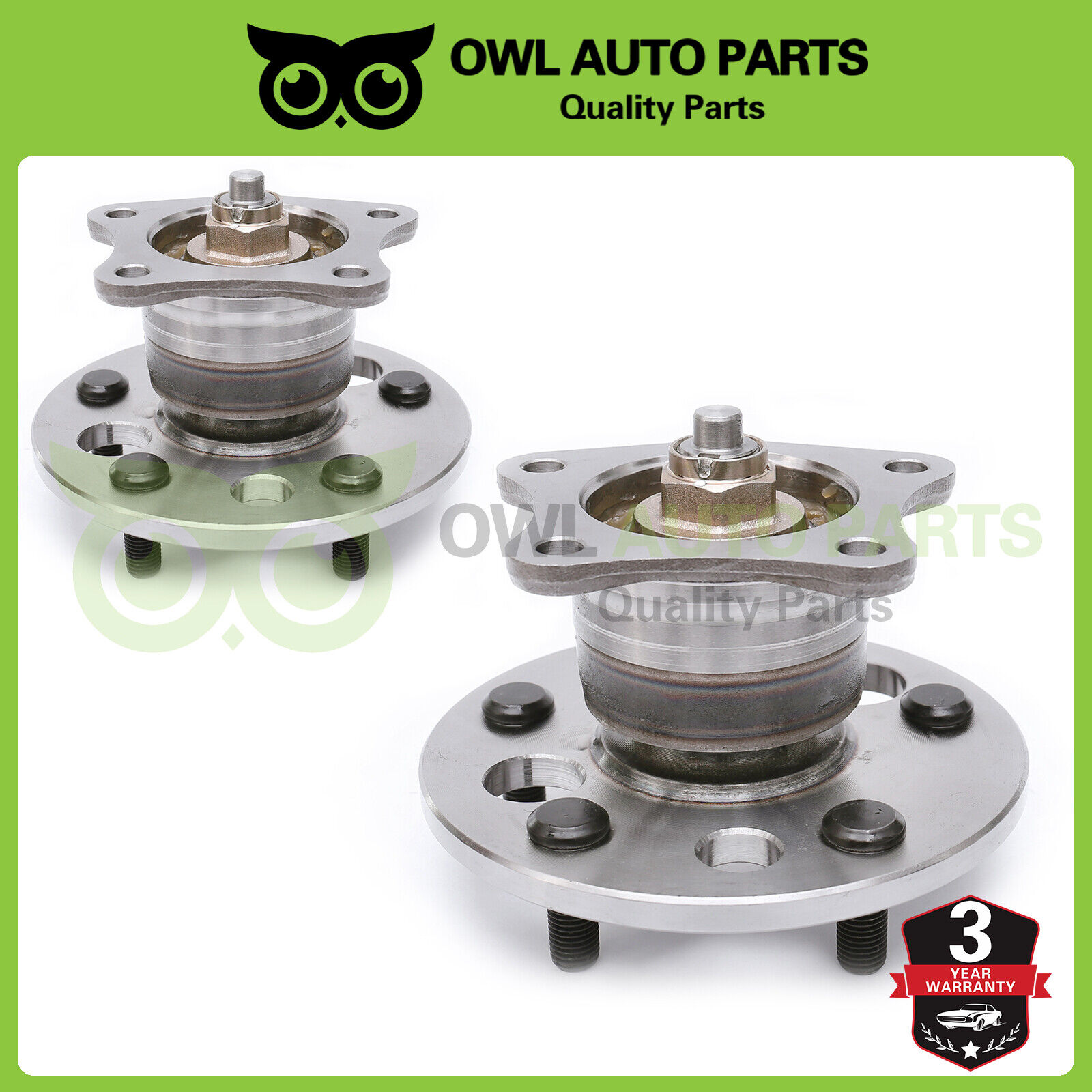 Pair 2 Rear Wheel Bearings & Hubs for ES300 RX300 Toyota Avalon Camry Solara