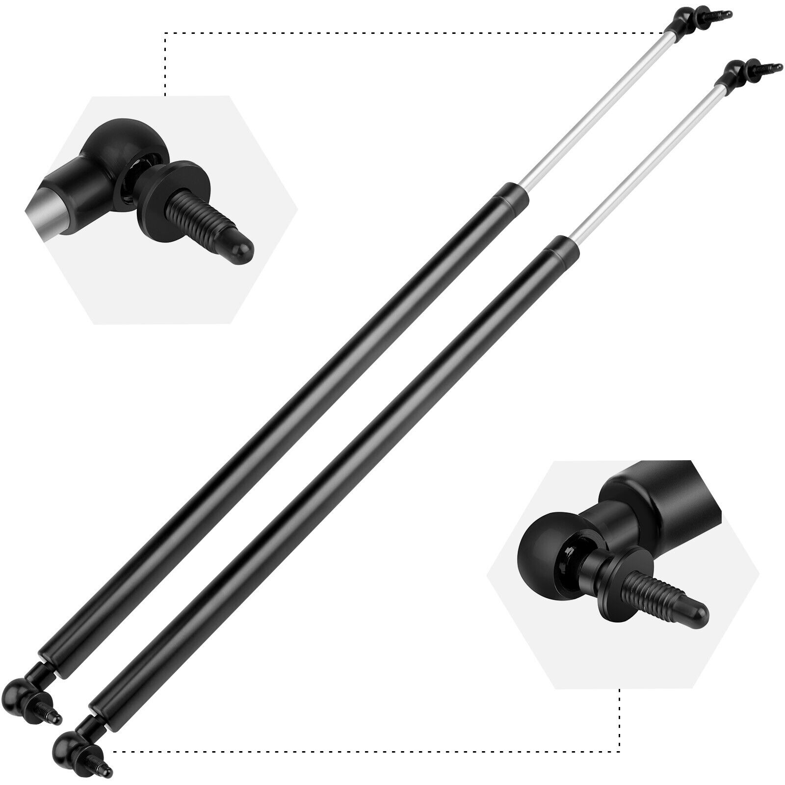 2pcs Rear Liftgate Tailgate Lift Supports Struts For 2001-2007 Chrysler Town L+R