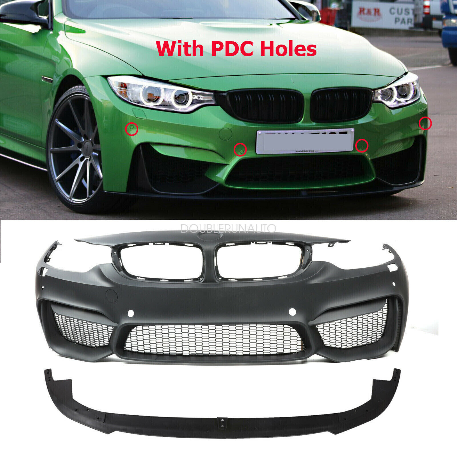 M4 Style Front Bumper Cover W/ PDC Holes For  BMW F32 F33 F36 4 SERIES 14-19