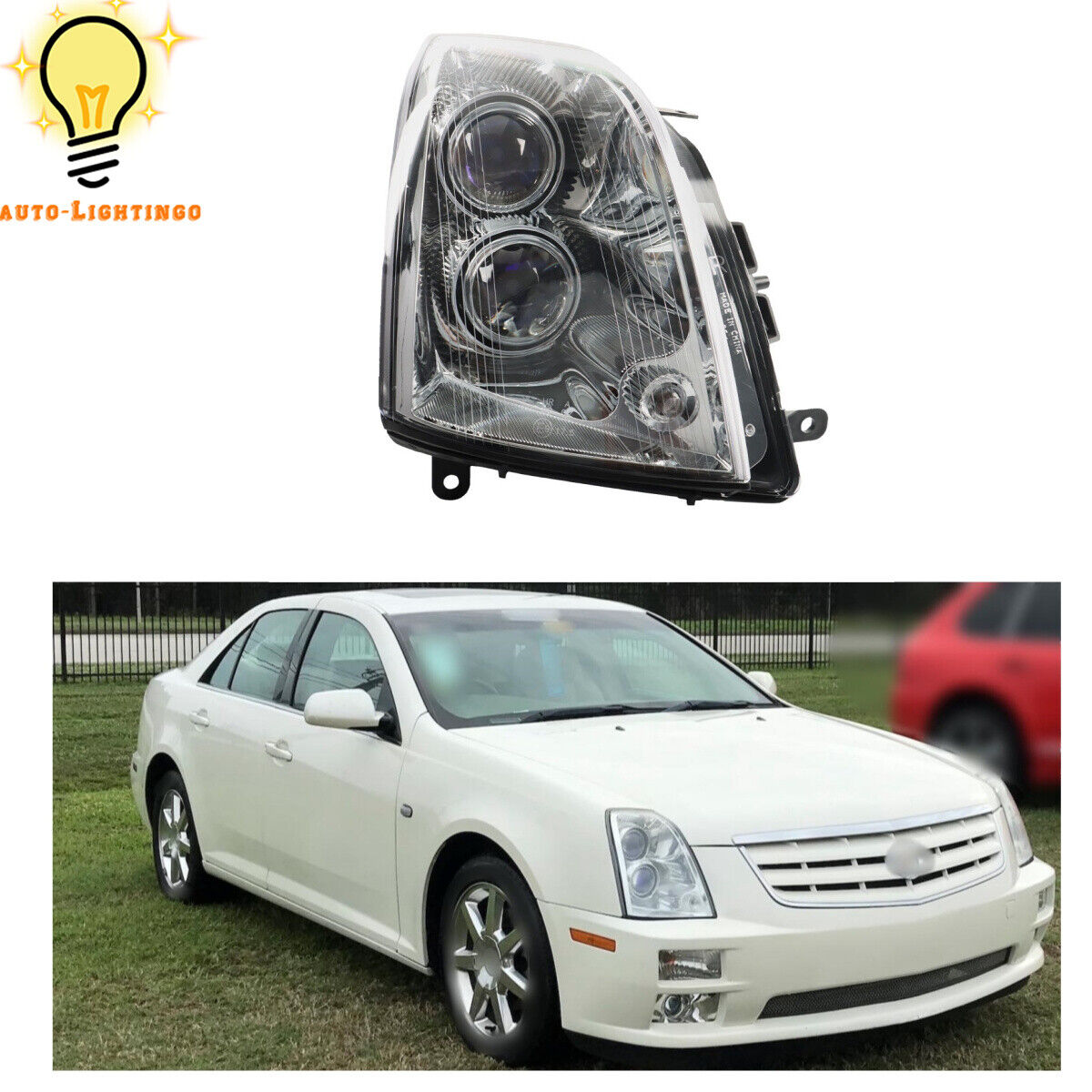 Right Side For Cadillac STS 2005 2006 2007 2008 2009 2010 2011 Headlight  Assy