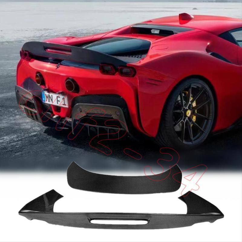 Dry Carbon Rear Spoiler Tail Trunk Lip Wing Fits For Ferrari SF90 Stradale 2020+