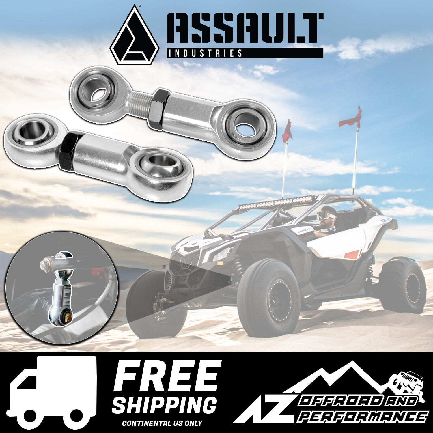 Assault Industries Front Sway Bar Links Kit for 2017-2018 Can Am Maverick X3
