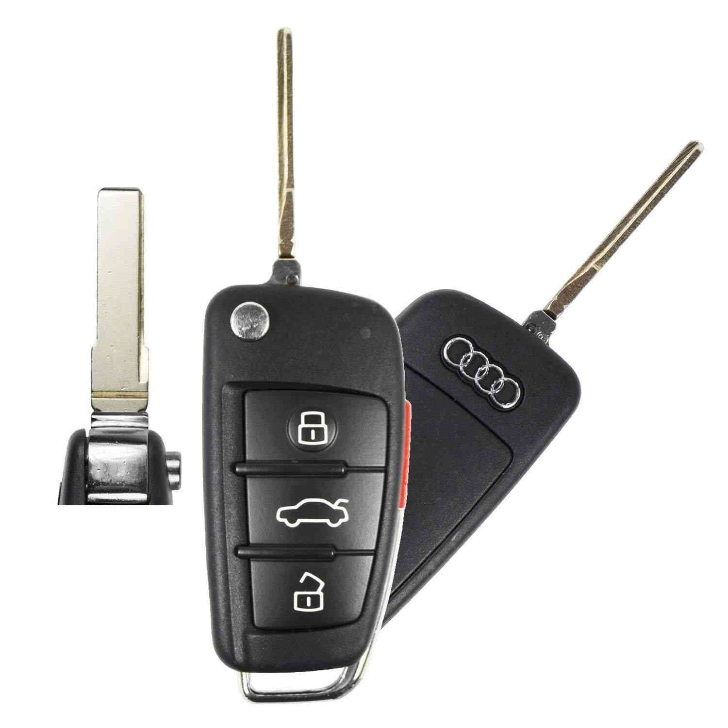 OEM Audi Flip Key Remote Uncut Key Blade IYZ3314 4F0837220N Locked