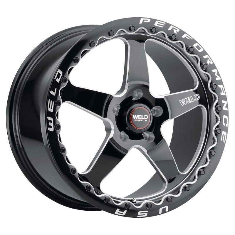 Weld Racing 17x10 Ventura Beadlock Wheel Gloss/Milled Black 5x120 +42mm