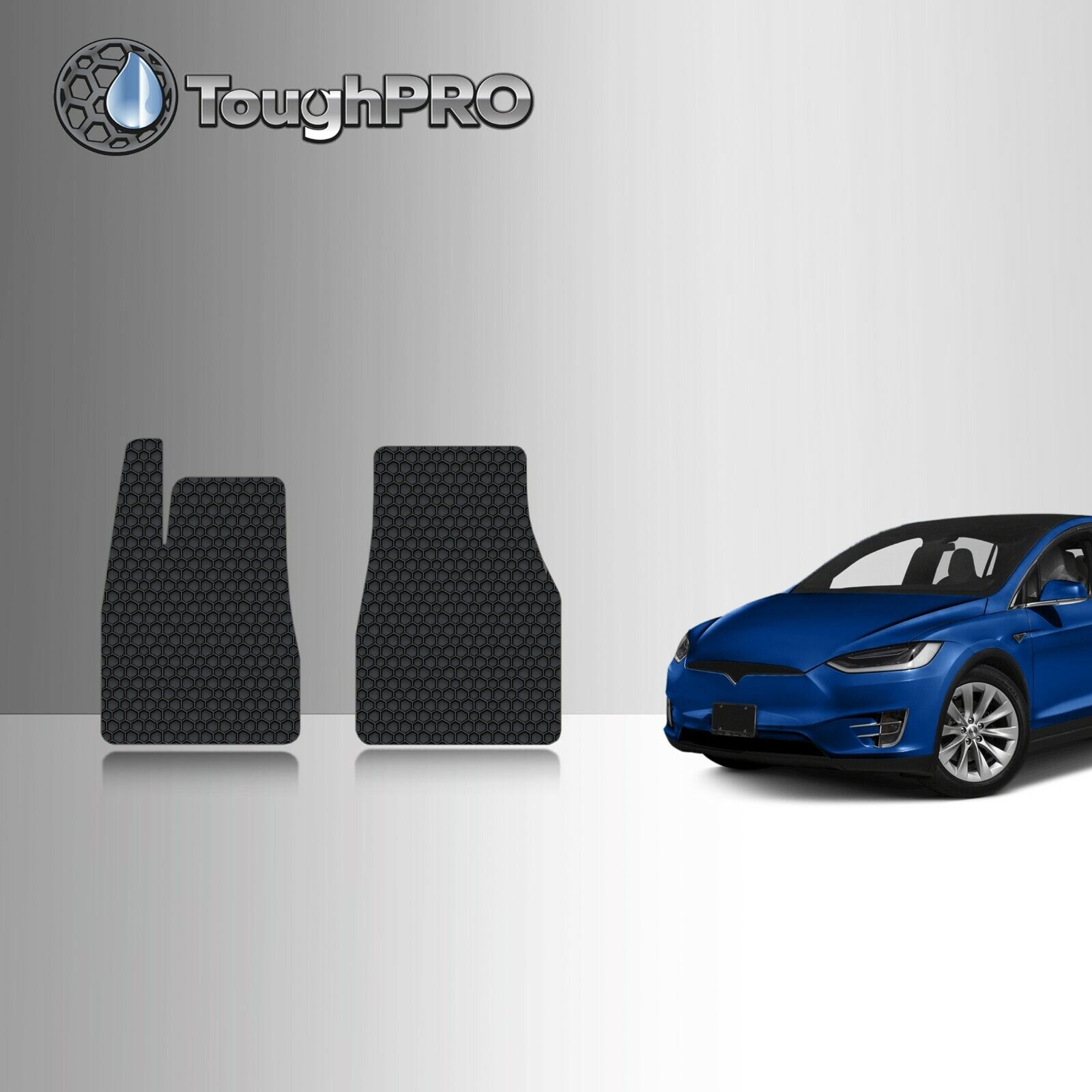 ToughPRO Custom Cut For Tesla Model X Front Row Floor Mats 2016-2021