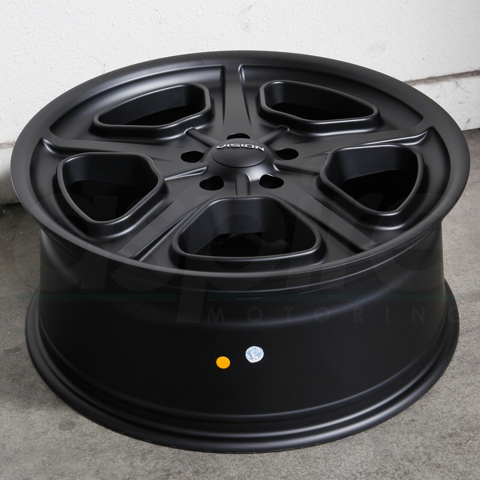 15x7 Satin Black Wheels Vision 147 Daytona 5x4.75/5x120.65 -7 (Set of 4)  83